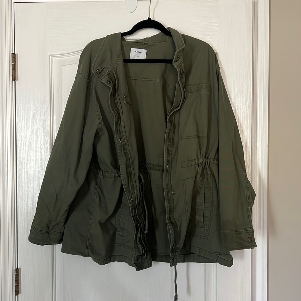 Green utility jacket